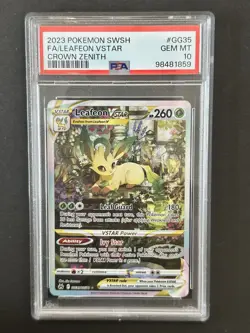 2023 Pokemon SWSH Leafeon VStar Crown Zenith PSA 10 #GG35 - Image 1