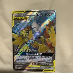 Pokemon Moltres & Zapdos & Articuno GX (Full Art) 66/68 Hidden Fates Holo - Image 4