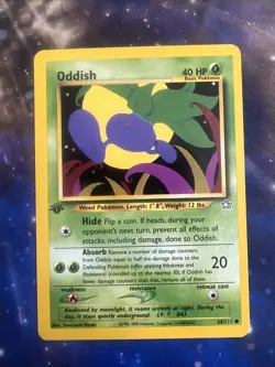 Pokemon TCG Oddish Neo Genesis 68/111 1st Edition Regular LP. - Image 1