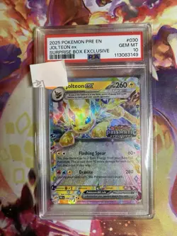 2025 Pokemon Jolteon ex Surprise Box Exclusive 030 PSA 10 - Image 1