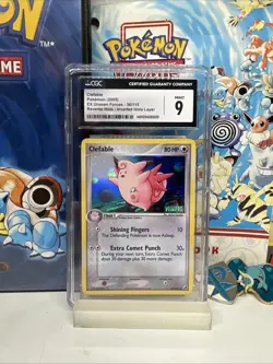 Clefable 36/115 - Pokemon 2005 EX Unseen Forces Rev. Holo CGC9 - Image 3