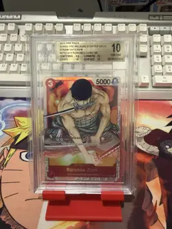 Roronoa Zoro 2022 One Piece SUPER PRE-RELEASE ST01-013 SPECIAL RARE BGS 10 ENG - Image 1