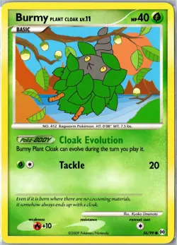 Pokemon Card - Burmy Plant Cloak 56/99 Arceus Common Lightly Played - Image 1