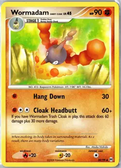 Pokemon Card - Wormadam Sandy Cloak 50/99 Arceus Uncommon Heavily Played - Image 1