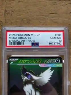 Mega Absol ex PSA 10 Japanese Pokemon Card 089/063 M1L 2025 Mega Brave SAR - Image 2