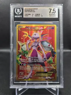 Pokemon 2015 XY Breakthrough Mewtwo EX Full Art Secret Rare Card 164/162 BGS 7.5 - Image 1