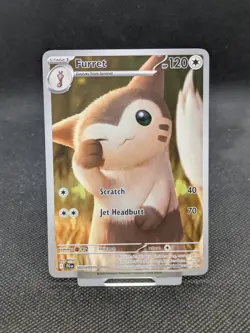 Pokemon Card Furret 168/159 Journey Together Illustration Rare NM - Image 1