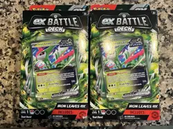 Pokemon TCG Iron Leaves Ex Battle Deck 60 Card Deck Starter Pack Lot Of 2 - Image 1