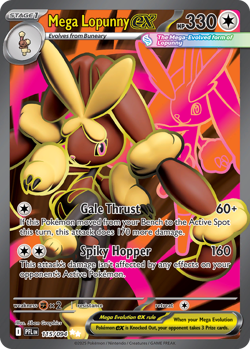MEGA LOPUNNY EX 115/094 ULTRA RARE PHANTASMAL FLAMES POKEMON NEAR MINT - Image 1
