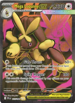 MEGA LOPUNNY EX 115/094 ULTRA RARE PHANTASMAL FLAMES POKEMON NEAR MINT - Image 2