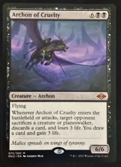 Archon of Cruelty 075/303 - Mythic Rare - MTG Modern Horizons 2 - Image 1