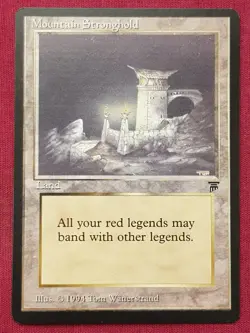 Magic The Gathering LEGENDS MOUNTAIN STRONGHOLD land card MTG - Image 1