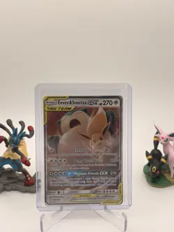 Pokemon - Eevee & Snorlax GX - 120/181 - Sun & Moon Team Up - Ultra Holo Rare NM - Image 1