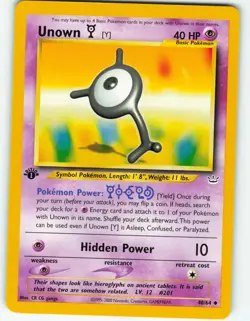 Unown [Y] - 1st Edition - 40/64 Neo Revelation - Pokemon TCG - 2001 - Image 1