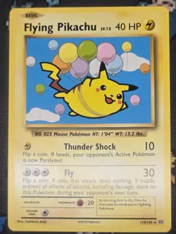 Flying Pikachu 110/108 NM Evolutions Secret Rare Pokemon - Image 1