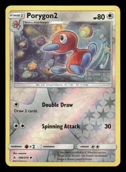 Porygon2 156/214 NM Uncommon Reverse Holo Unbroken Bonds 2019 Pokemon TCG - Image 1