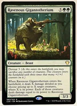 Ravenous Gigantotherium -#63-MTG- Commander 2020-Regular-NM - Image 1