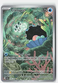 CLAMPERL 195/182 ILLUSTRATION RARE DESTINED RIVALS POKEMON NM - Image 1