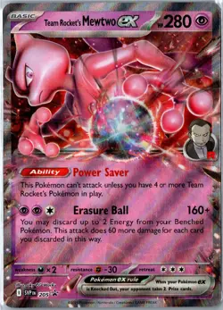 Team Rocket's Mewtwo ex - 205 Scarlet & Violet Promo - Promo Holo Near Mint - Image 1