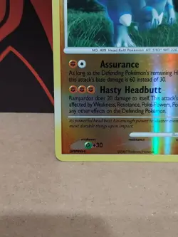 Pokemon Diamond & Pearl Mysterious Treasures Rare Rampardos 33/123 Reverse Holo - Image 5