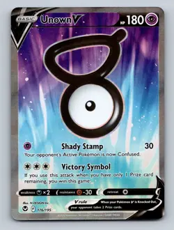 Pokemon TCG Unown V (Full Art) Holo Ultra Rare SWSH12: Silver Tempest 176/195 - Image 1