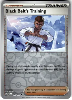 Black Belt's Training Reverse Holo 145/159 JTG SV09: Journey Together Pokemon Ca - Image 1