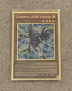 Elemental HERO Stratos NM Gold Rare (MAGO-EN004, 1st Edition) Yugioh Card - Image 1