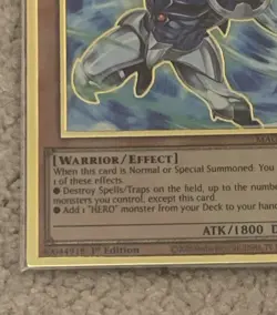 Elemental HERO Stratos NM Gold Rare (MAGO-EN004, 1st Edition) Yugioh Card - Image 3