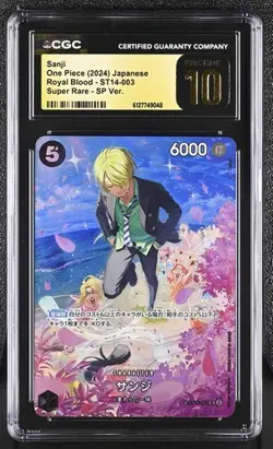 Sanji #ST14-003 Alternate Art Japanese One Piece Royal Blood CGC 10 PRISTINE - Image 1