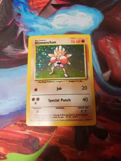 Hitmonchan 7/102 Base Set Holo Rare Pokemon Card - Image 1