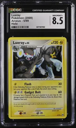 CGC 8.5 Luxray 2009 Arceus 5/99 Holo Pokemon Card - Image 1