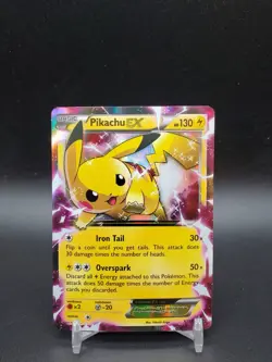 Pikachu EX XY84 Black Star Promo MP/LP Pokemon Card - Image 1