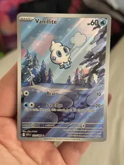 Vanillite 111/086 Pokemon TCG White Flare English Illustration Card NM Condition - Image 1