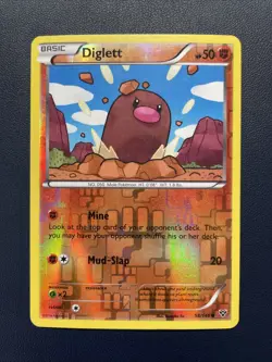 1x Diglett 58/146 Reverse Holo XY Base Set Pokemon Card MP free ship toploaded - Image 1