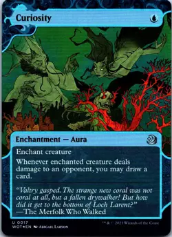 Curiosity U Foil WOT Wilds of Eldraine: Enchanting Tales 17 NM - Image 1