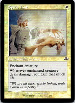 Spirit Link (Retro Frame) C Foil DMR Dominaria Remastered 274 NM - Image 1