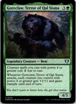 Goreclaw, Terror of Qal Sisma U Foil CMM Commander Masters 293 NM - Image 1