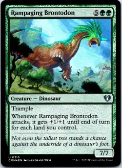Rampaging Brontodon U Foil CMM Commander Masters 315 NM - Image 1