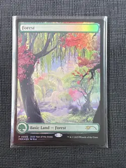 FOIL Forest MTG 2025 Year Of The Snake Promo NM English - Image 1