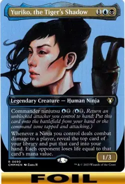 1x - Yuriko, the Tiger's Shadow - FOIL BORDERLE #690 - Commander Masters NM MTG - Image 1