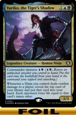 1x - Yuriko, the Tiger's Shadow - FOIL #364 - Commander Masters - NM MTG - Image 1