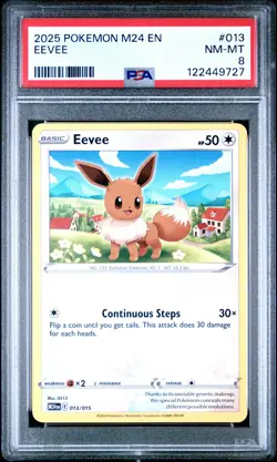 2025 POKEMON M24 EN-MCDONALD'S COLL #013 EEVEE PSA 8 - Image 1