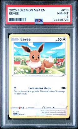 2025 POKEMON M24 EN-MCDONALD'S COLL #013 EEVEE PSA 8 - Image 1