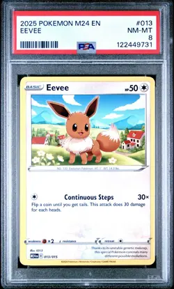 2025 POKEMON M24 EN-MCDONALD'S COLL #013 EEVEE PSA 8 - Image 1