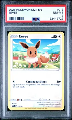 2025 POKEMON M24 EN-MCDONALD'S COLL #013 EEVEE PSA 8 - Image 1