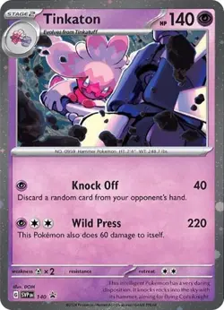Pokemon Tinkaton SVP 140 Promo Holo Stellar Crown 3 Pack Blister - Image 1