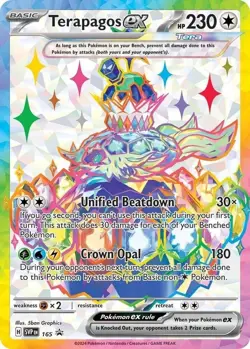 Pokemon Terapagos ex 165 Full Art Holo Black Star Promo SVP - Image 1