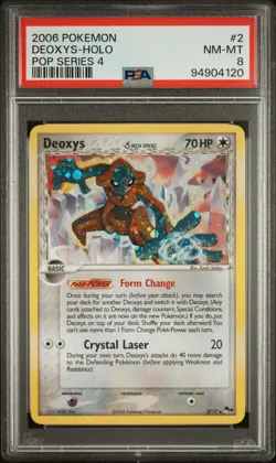 Pokemon Deoxys Holo Pop Series 4 2/17 PSA 8 NM-MT - Image 1