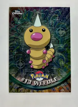 Weedle 2000 Topps Chrome Pokemon TV Animation Series 1 #13 * Near Mint - Image 1