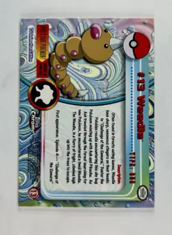 Weedle 2000 Topps Chrome Pokemon TV Animation Series 1 #13 * Near Mint - Image 2